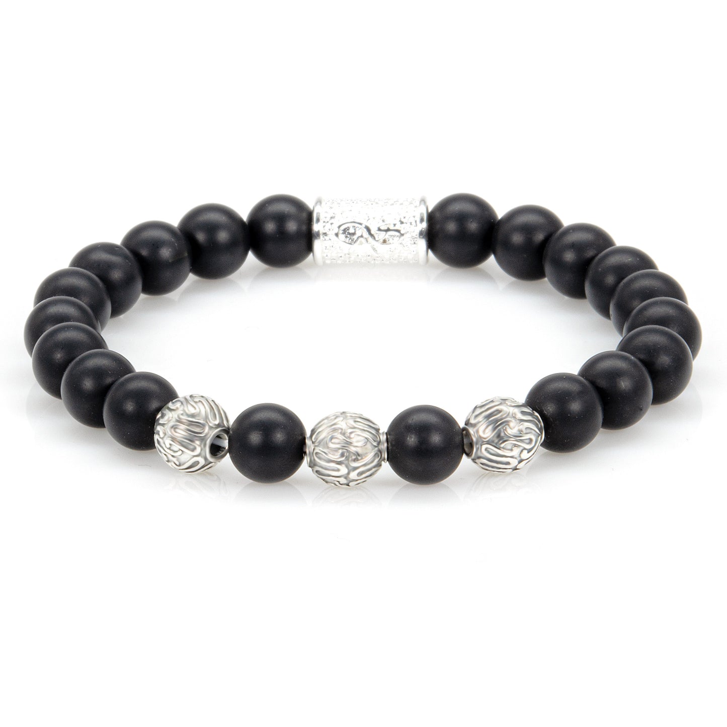 Onyx Matt Perlen Roma 925 Sterling Silber