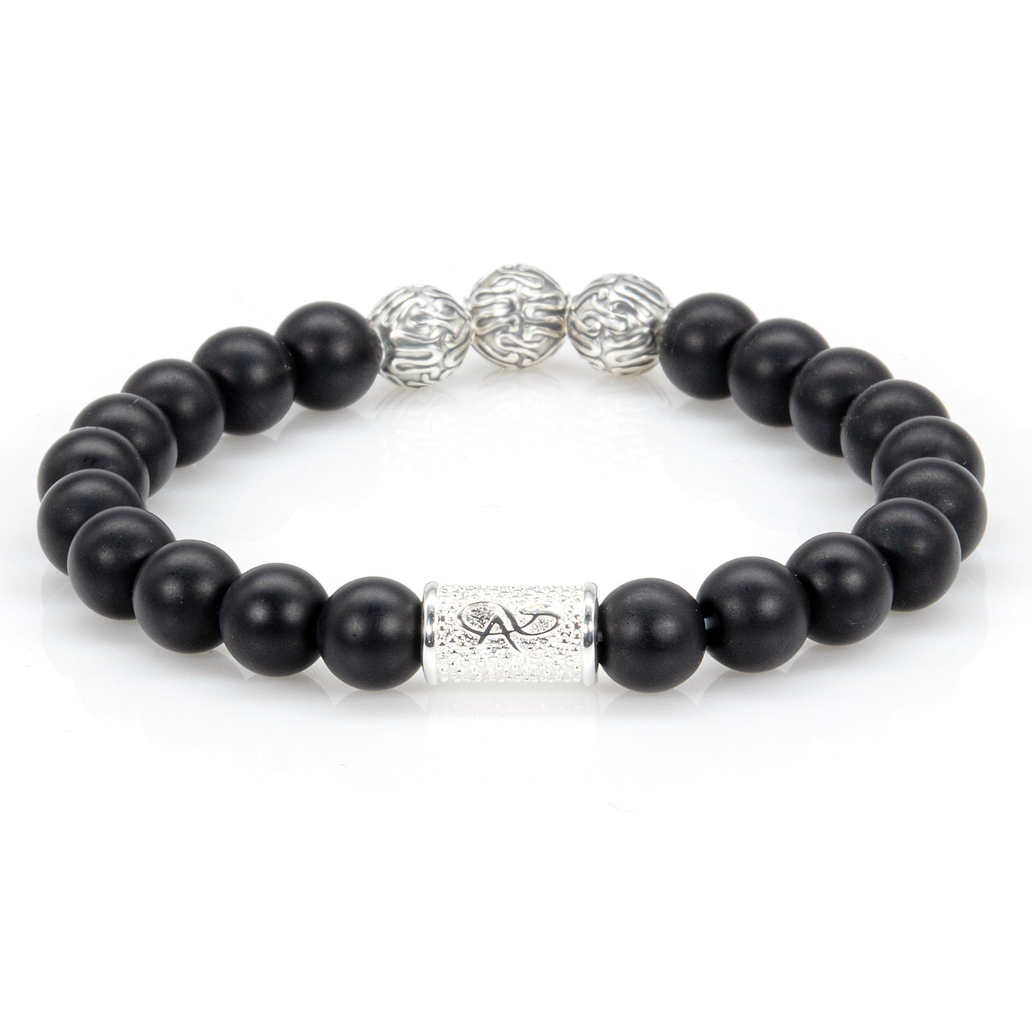 Onyx Matt Perlen Roma 925 Sterling Silber