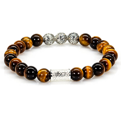 Tigerauge Perlen Roma 925 Sterling Silber