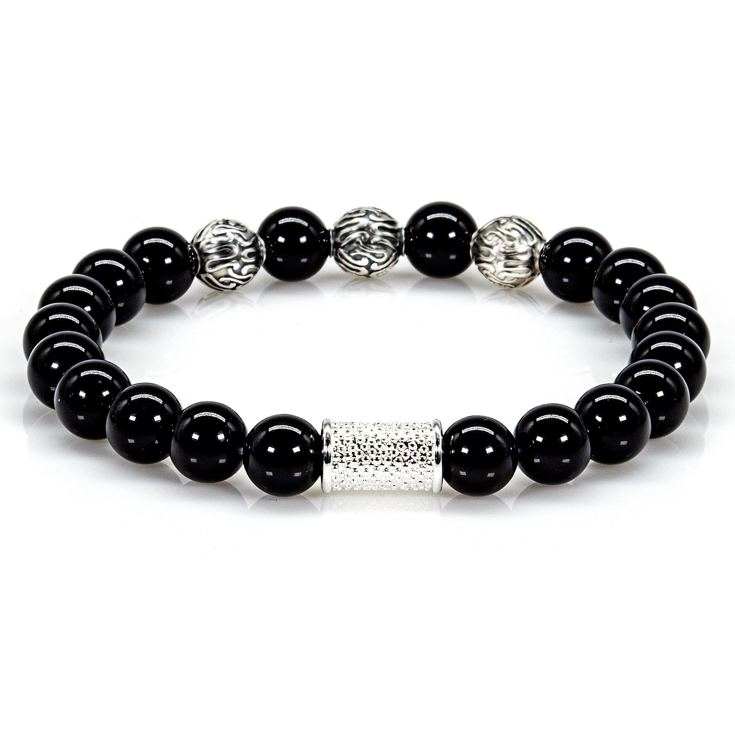 Onyx Perlen Roma 925 Sterling Silber