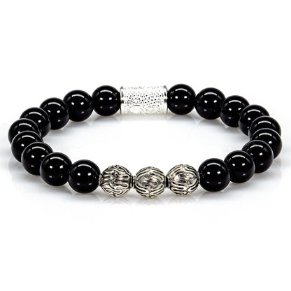 Onyx Perlen Roma 925 Sterling Silber