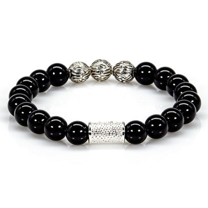 Onyx Perlen Roma 925 Sterling Silber