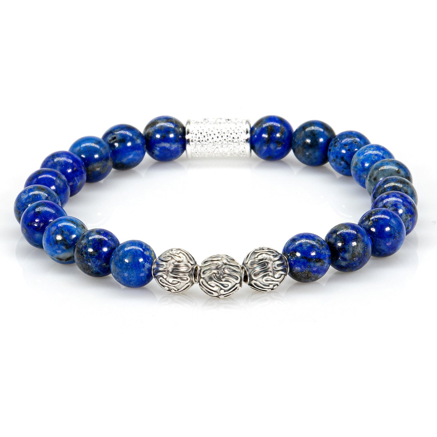 Lapislazuli Perlen Roma 925 Sterling Silber