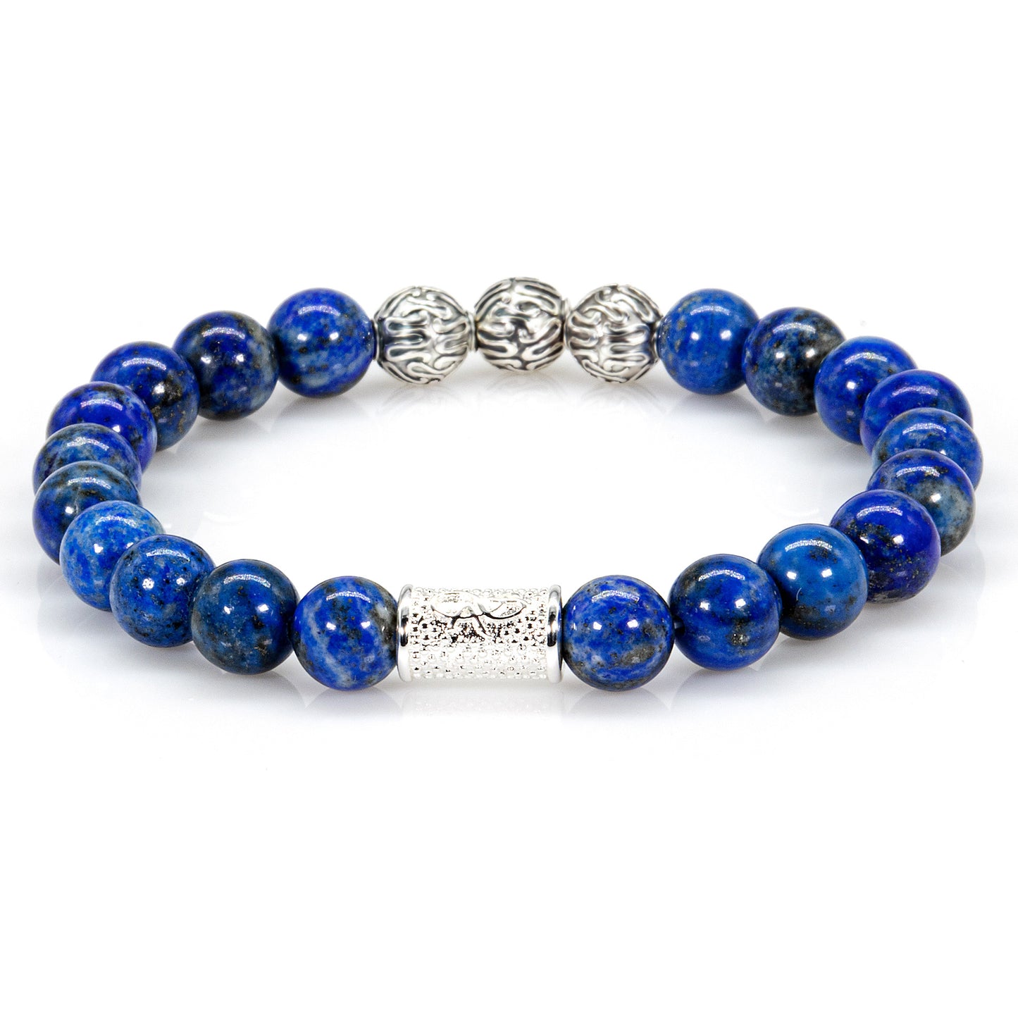 Lapislazuli Perlen Roma 925 Sterling Silber