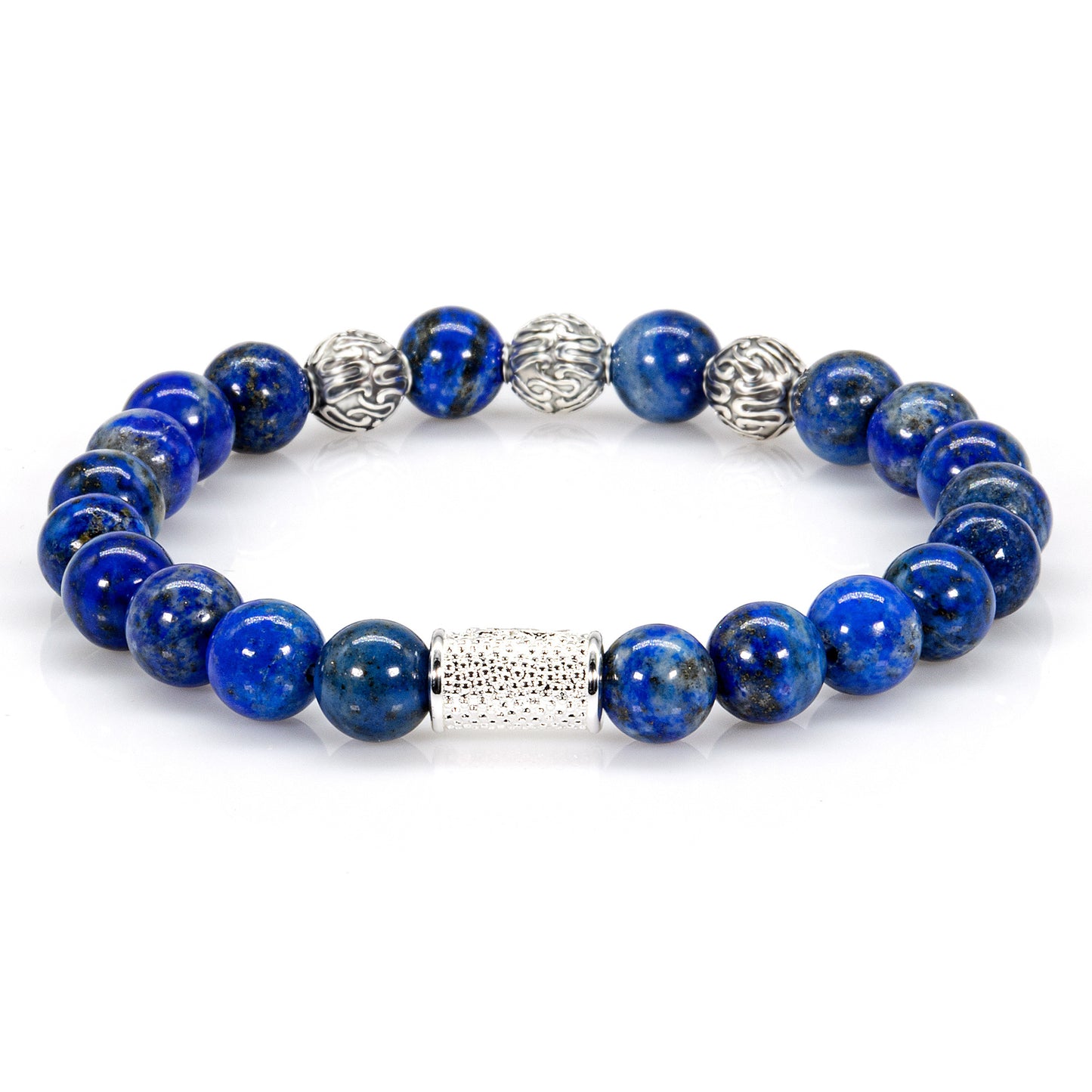 Lapislazuli Perlen Roma 925 Sterling Silber