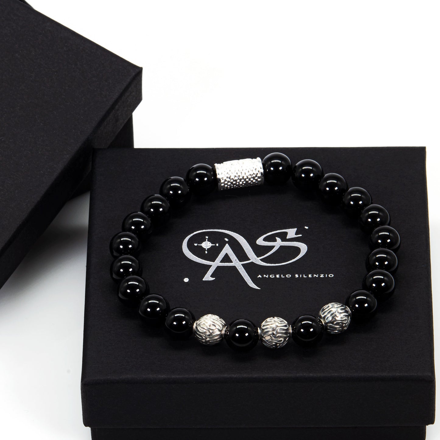 Onyx Perlen Roma 925 Sterling Silber