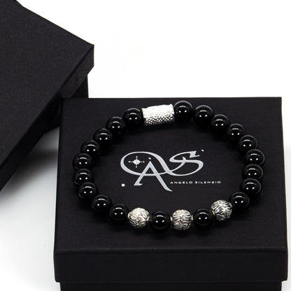 Onyx Perlen Roma 925 Sterling Silber