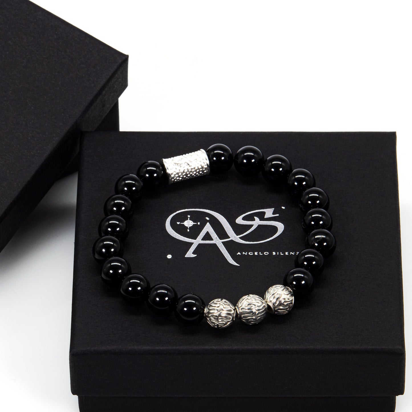 Onyx Perlen Roma 925 Sterling Silber