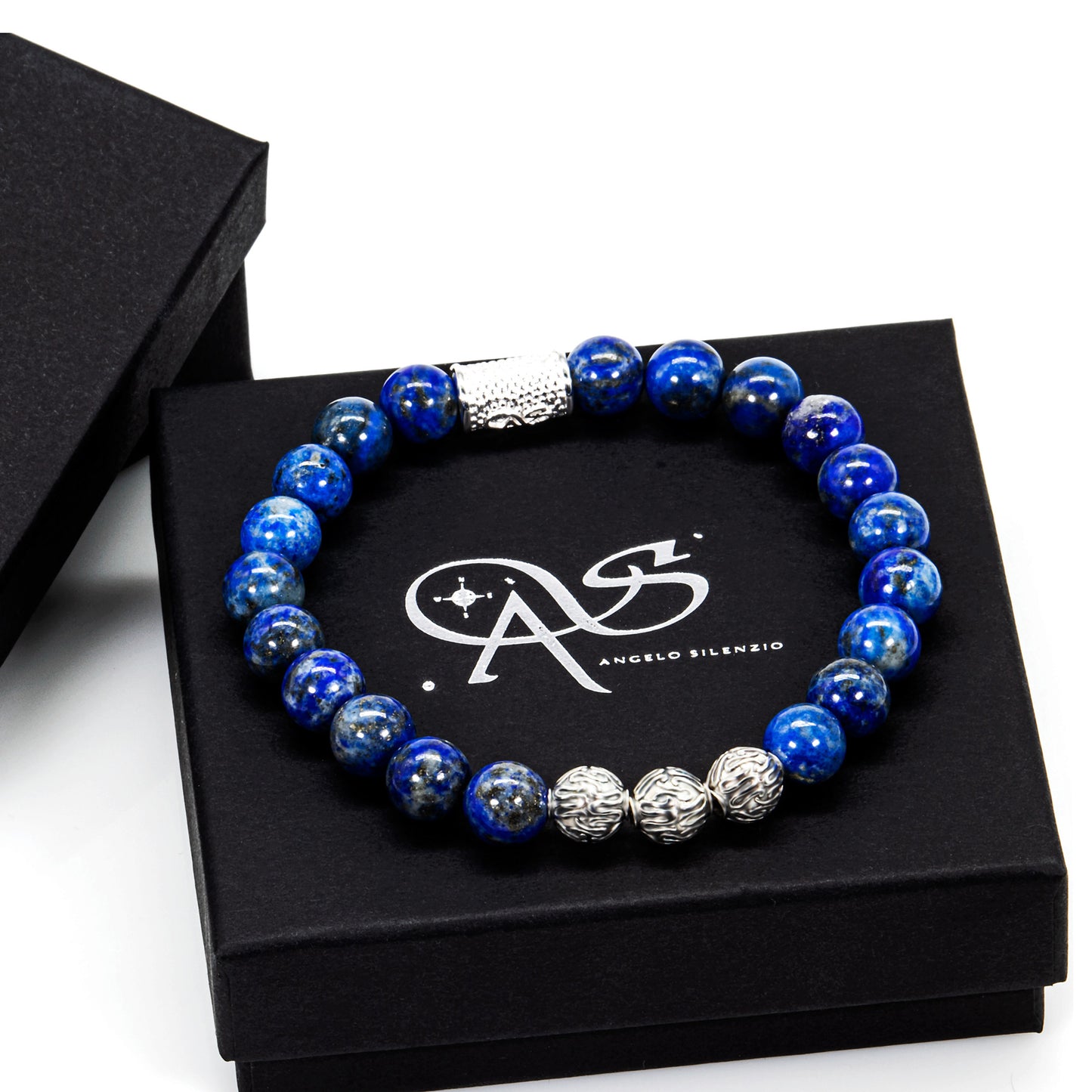 Lapislazuli Perlen Roma 925 Sterling Silber