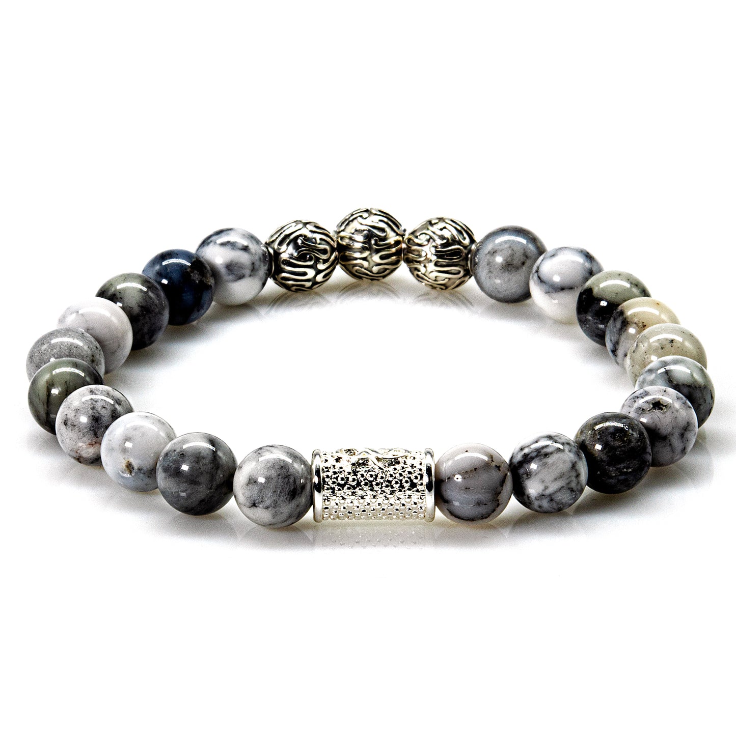 Achat Perlen Roma 925 Sterling Silber
