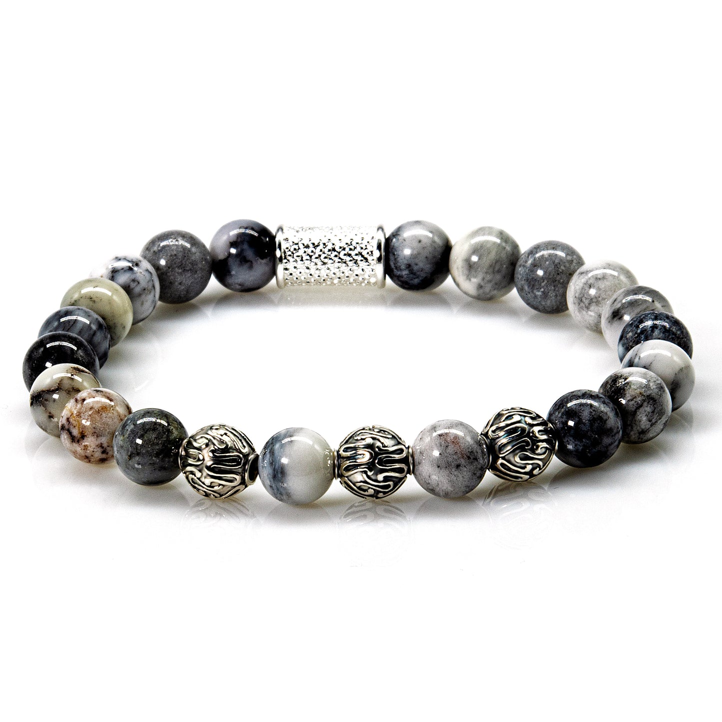 Achat Perlen Roma 925 Sterling Silber