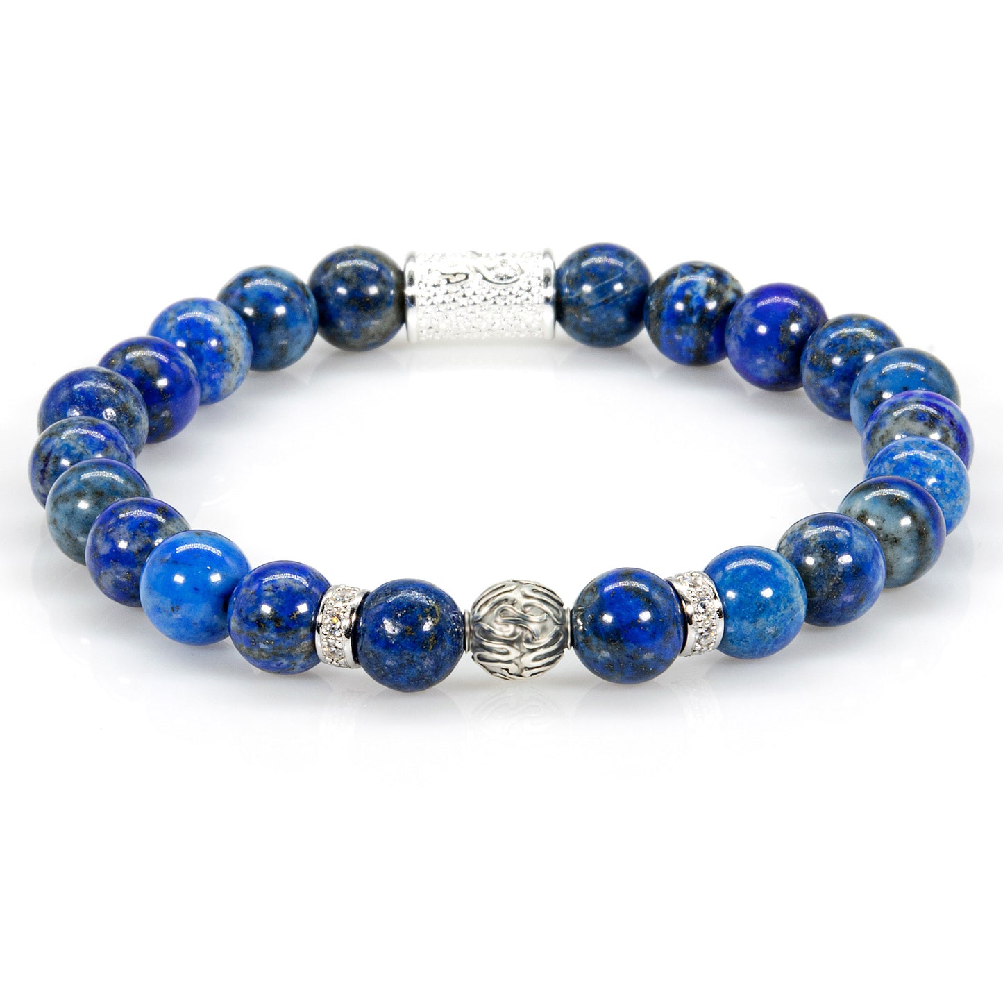 Lapislazuli Perlen Toto 925 Sterling Silber