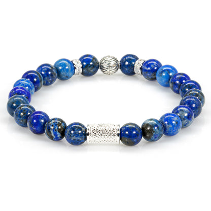 Lapislazuli Perlen Toto 925 Sterling Silber