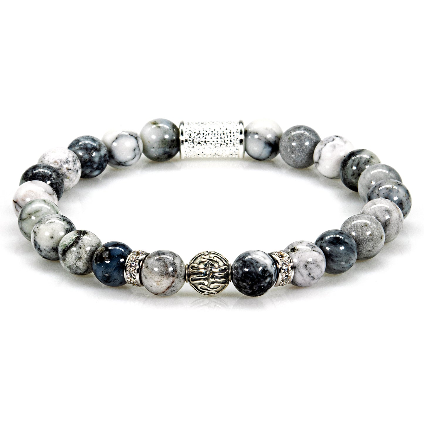 Achat Perlen Toto 925 Sterling Silber