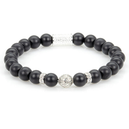 Onyx Matt Perlen Toto 925 Sterling Silber