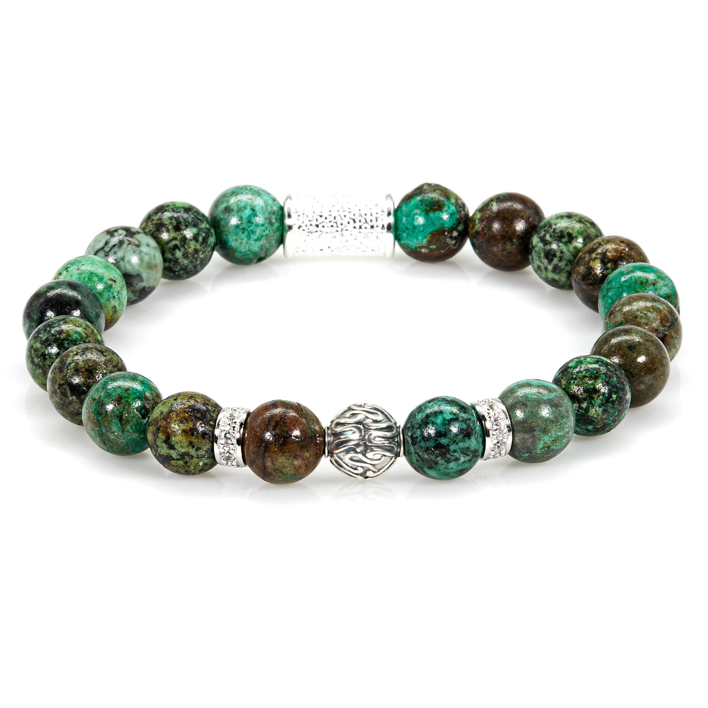 African Türkis Perlen Toto 925 Sterling Silber