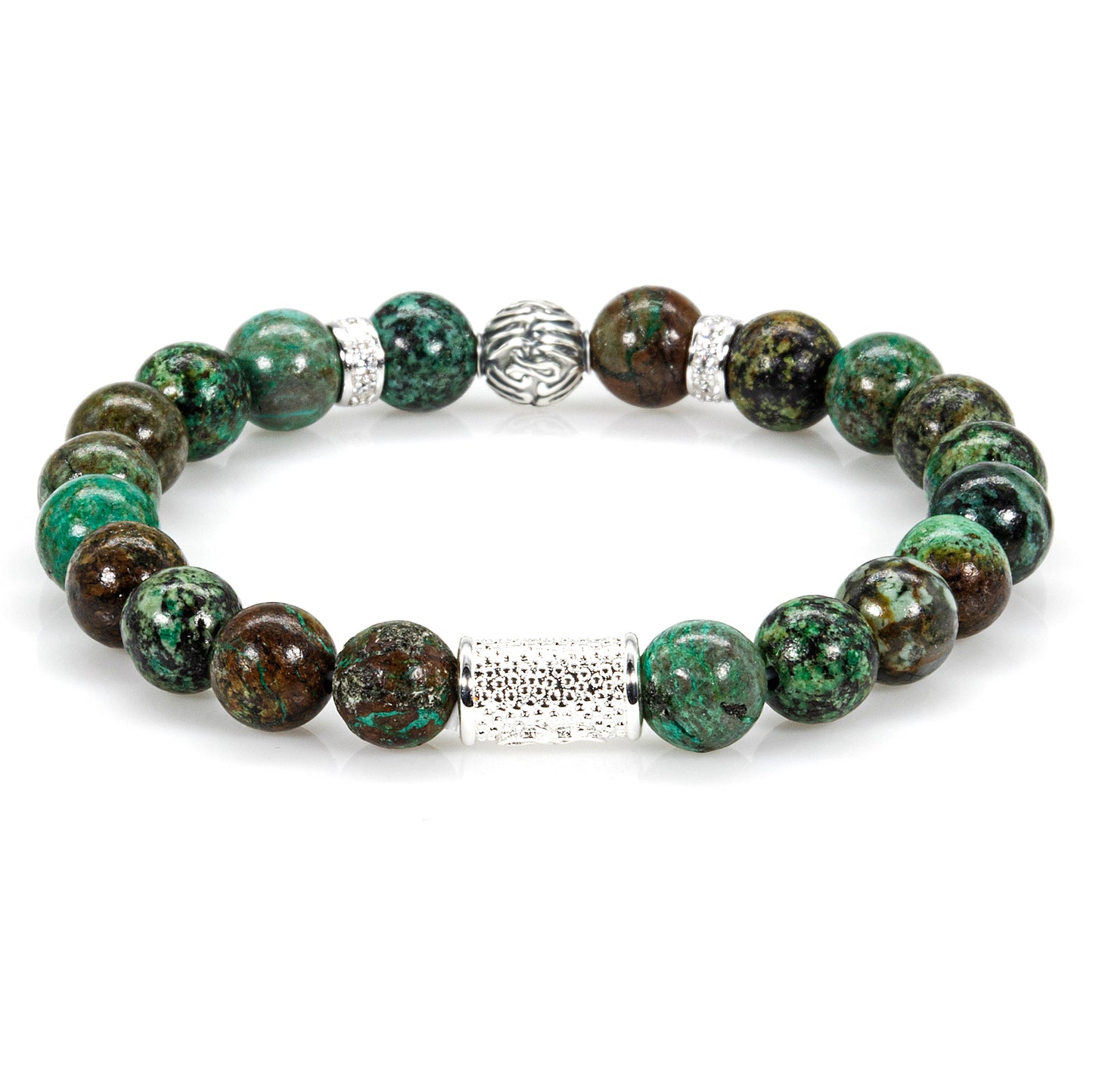 African Türkis Perlen Toto 925 Sterling Silber