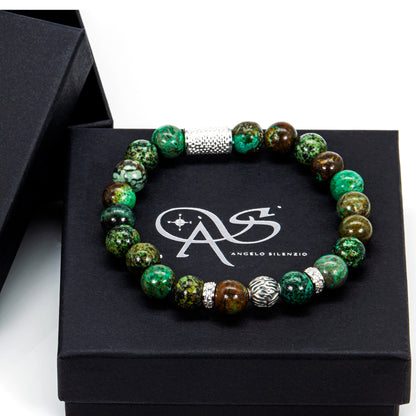 African Türkis Perlen Toto 925 Sterling Silber