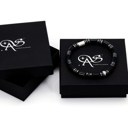 Black Achat Perlen 6mm 925 Sterling Silber