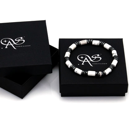 White Turquoise Perlen 6mm 925 Sterling Silber