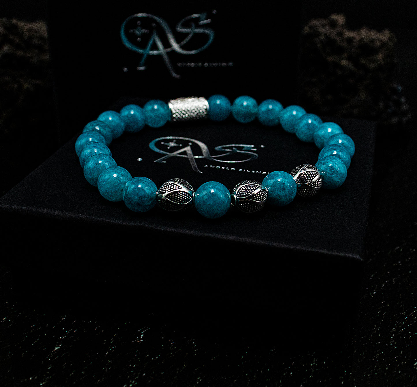 Amazonite Perlen Excelsior Silver 925 Sterling Silber