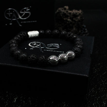 Lava Perlen Excelsior Silver 925 Sterling Silber