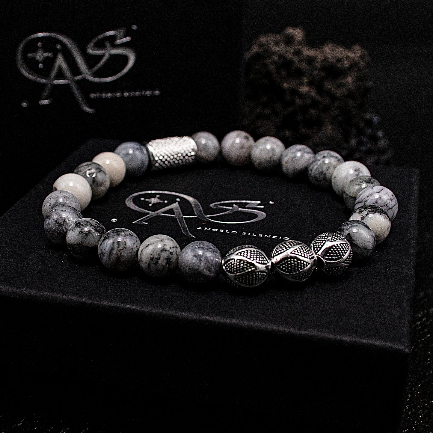 Achat Perlen Excelsior Silver 925 Sterling Silber