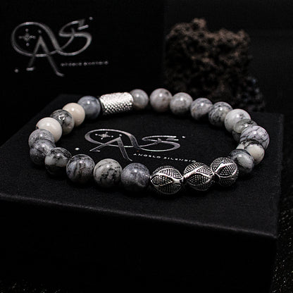 Achat Perlen Excelsior Silver 925 Sterling Silber