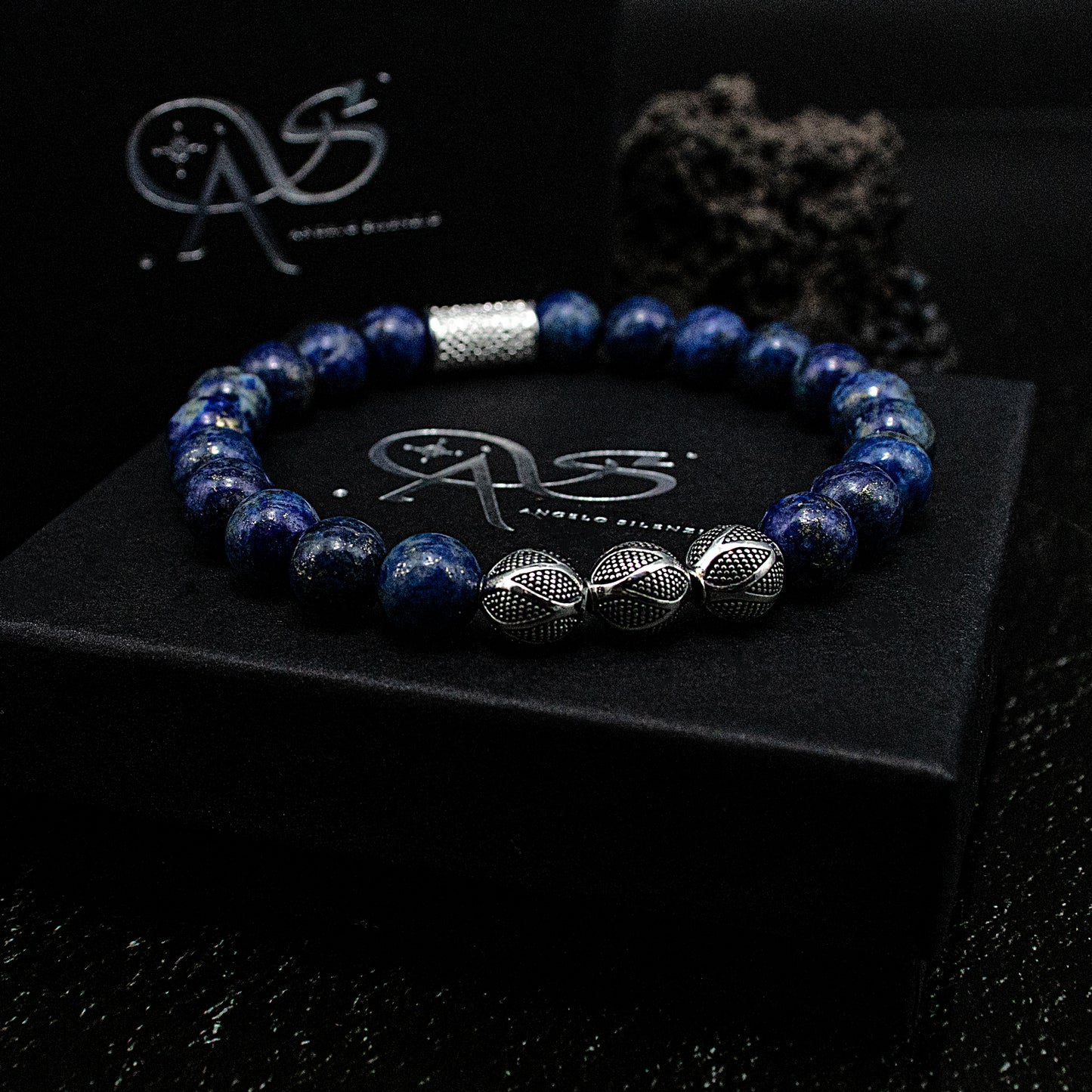 Lapislazuli Perlen Excelsior Silver 925 Sterling Silber
