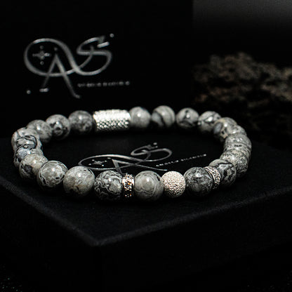 Jaspis Luna 925 Sterling Silber