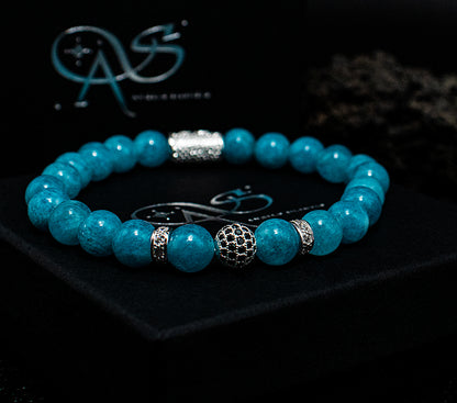 Amazonite Perlen Royal Crown 925 Sterling Silber