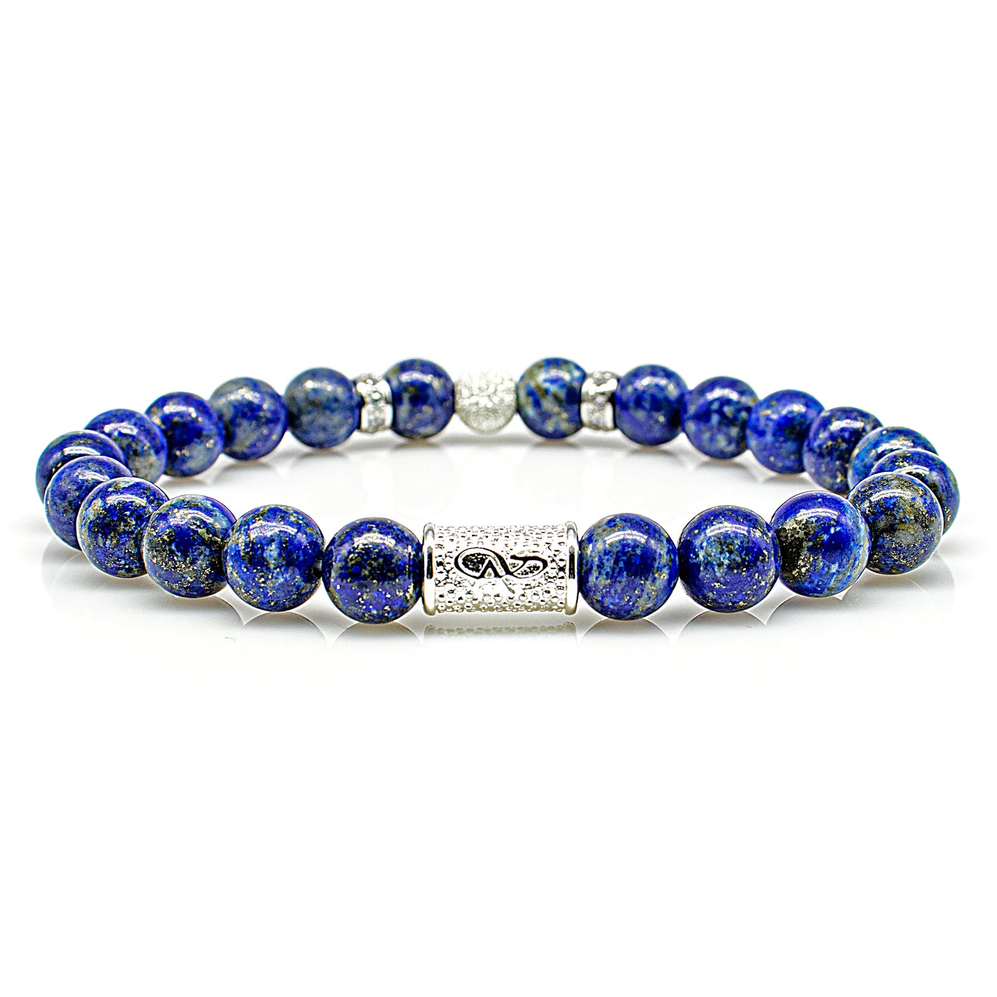 Lapislazuli Perlen Luna 925 Sterling Silber