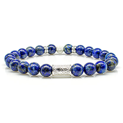 Lapislazuli Perlen Luna 925 Sterling Silber