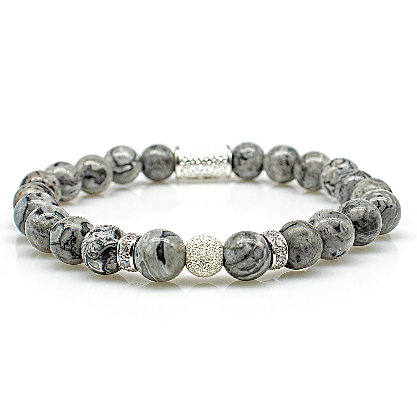 Jaspis Luna 925 Sterling Silber