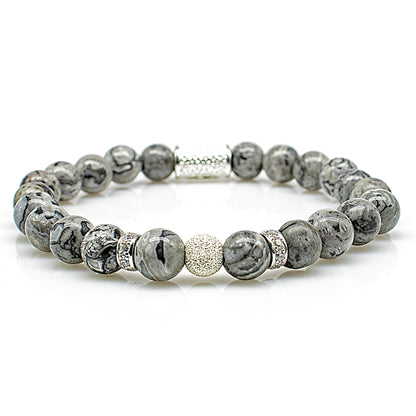 Jaspis Luna 925 Sterling Silber
