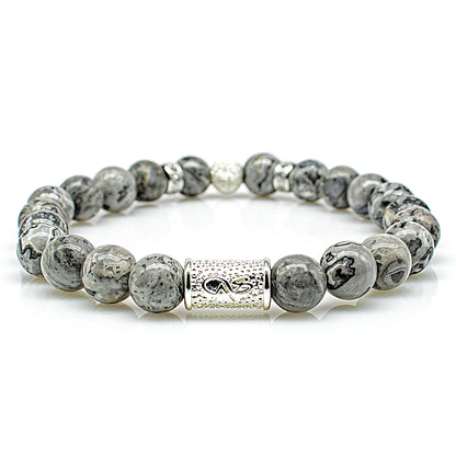 Jaspis Luna 925 Sterling Silber
