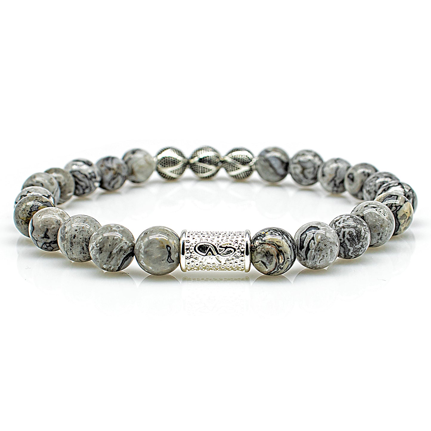 Jaspis Perlen Excelsior Silver 925 Sterling Silber