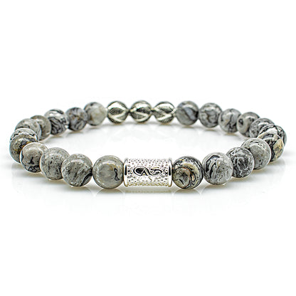 Jaspis Perlen Excelsior Silver 925 Sterling Silber