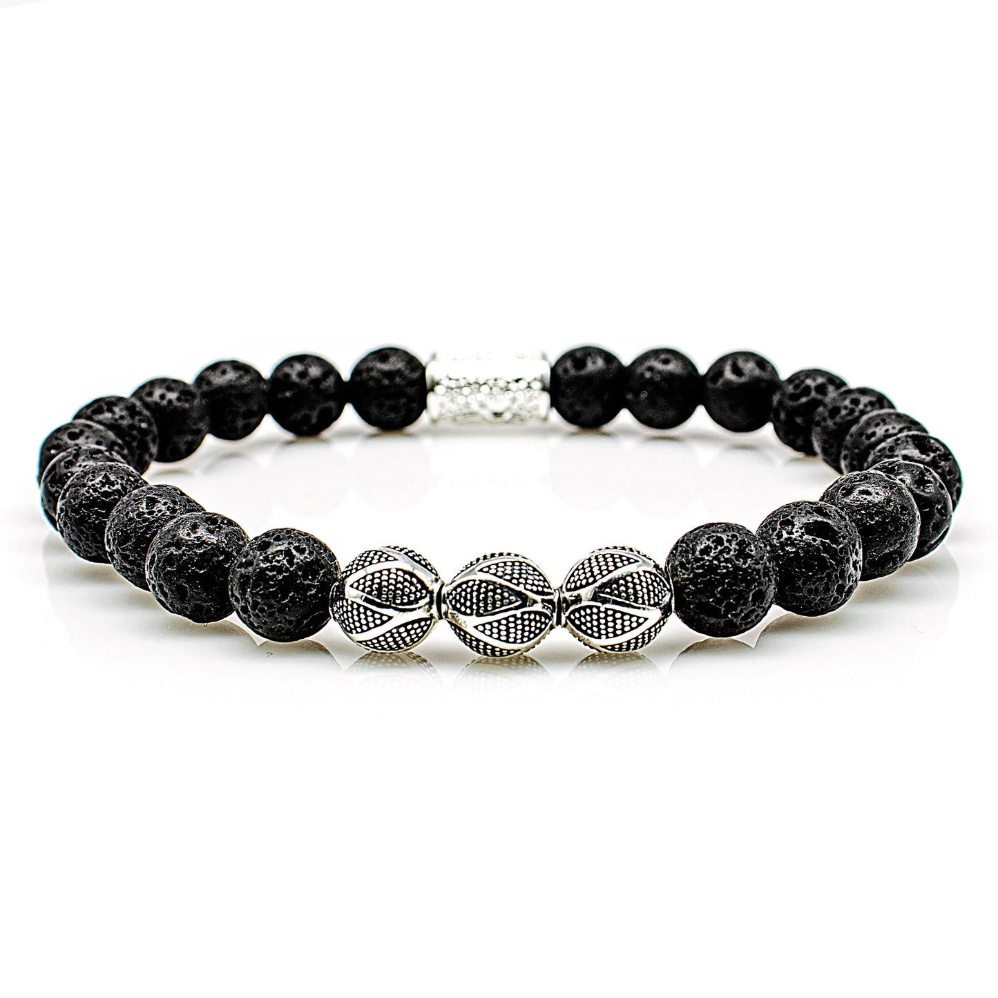 Lava Perlen Excelsior Silver 925 Sterling Silber