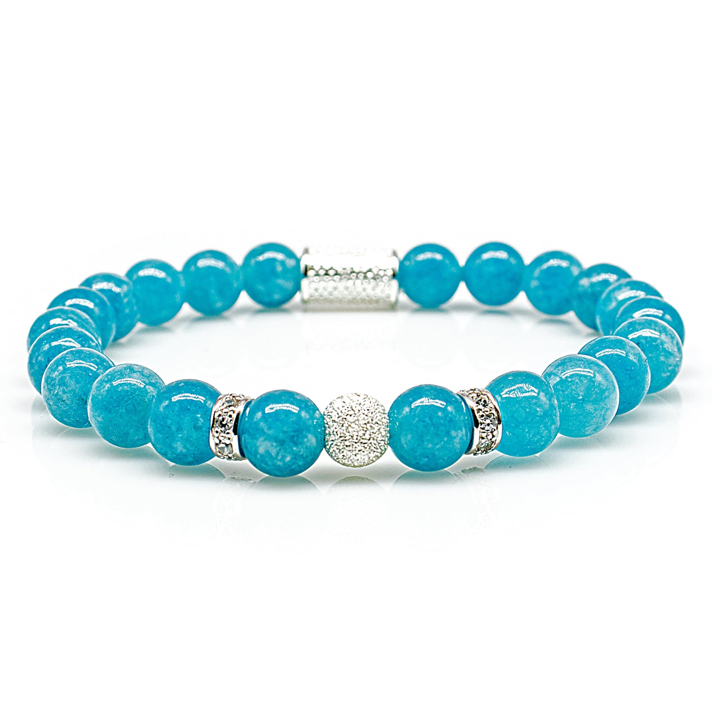 Amazonite Perlen Luna 925 Sterling Silber