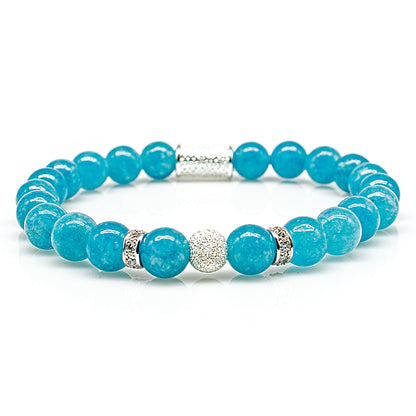 Amazonite Perlen Luna 925 Sterling Silber
