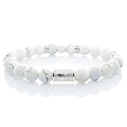 Howlith Perlen Luna 925 Sterling Silber