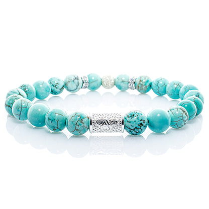 Türkis Perlen Luna 925 Sterling Silber