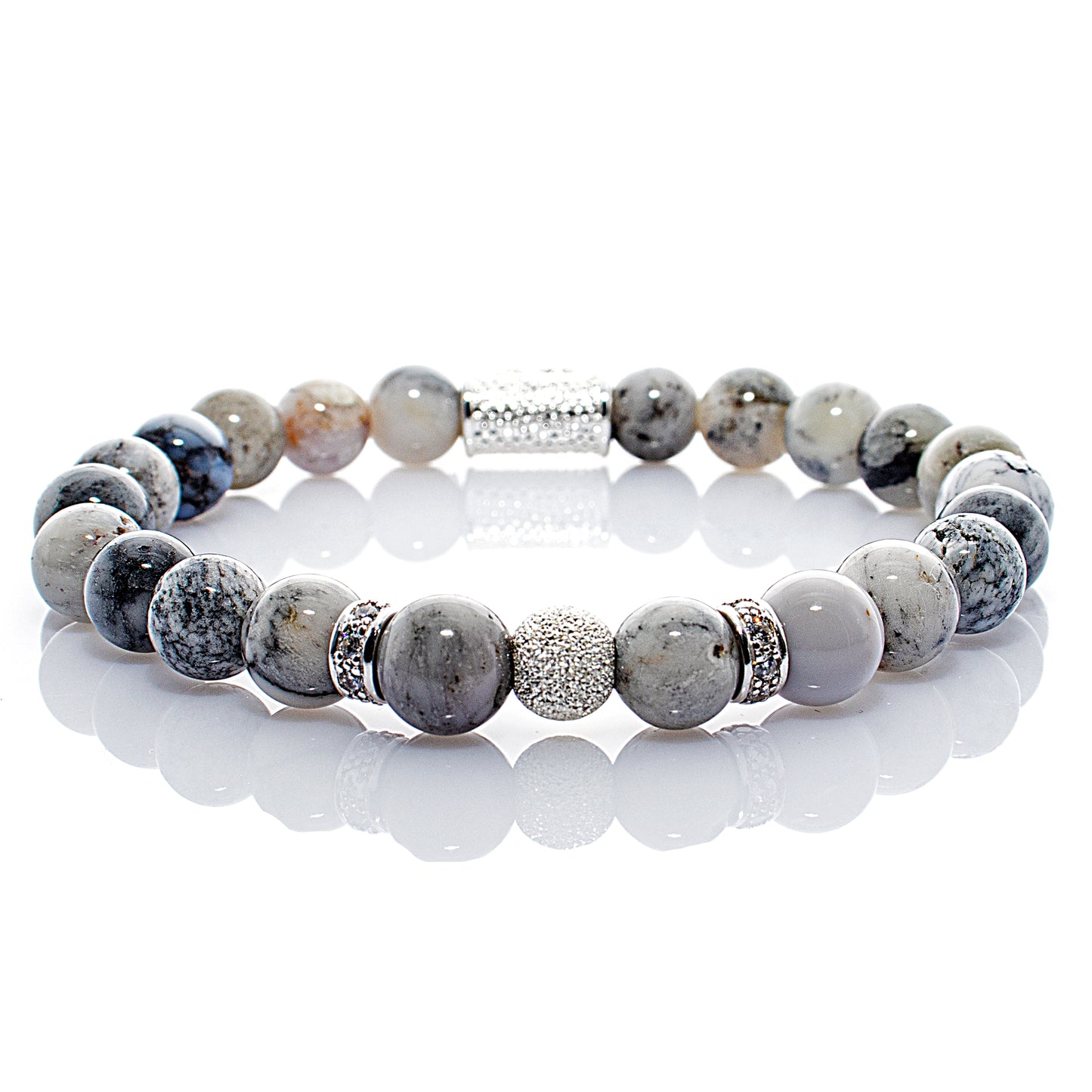 Achat Perlen Luna 925 Sterling Silber
