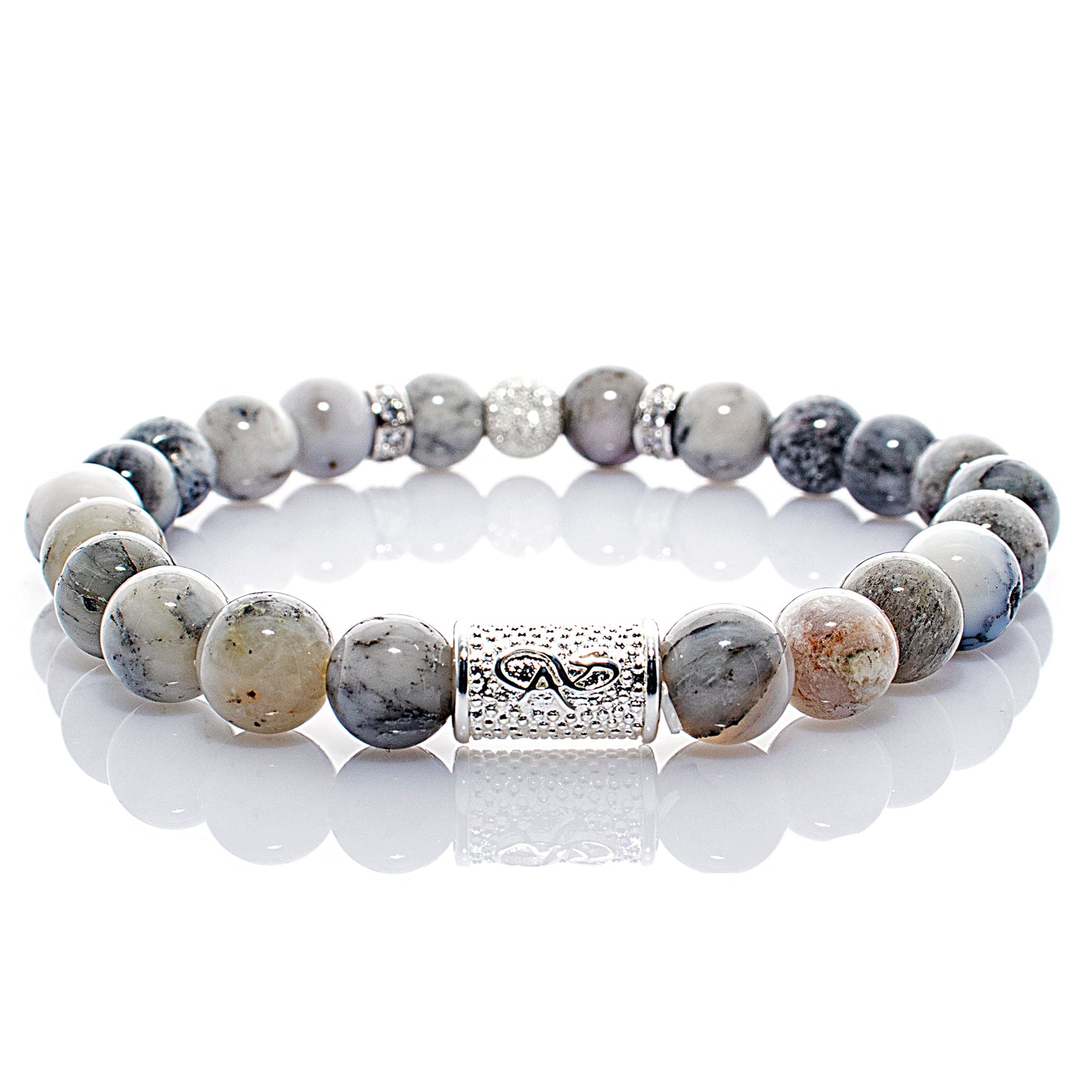 Achat Perlen Luna 925 Sterling Silber