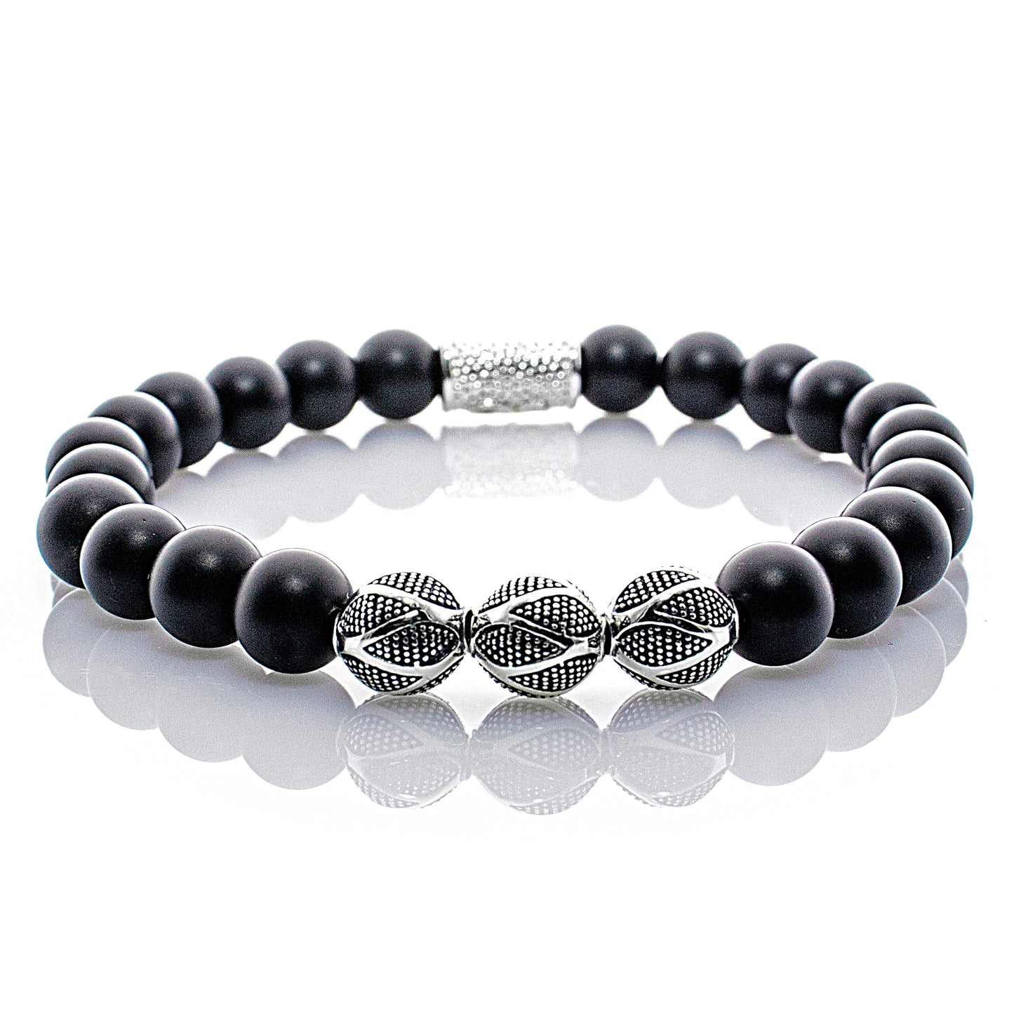 Onyx Matt Perlen Excelsior Silver 925 Sterling Silber