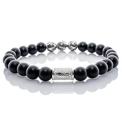 Onyx Matt Perlen Excelsior Silver 925 Sterling Silber