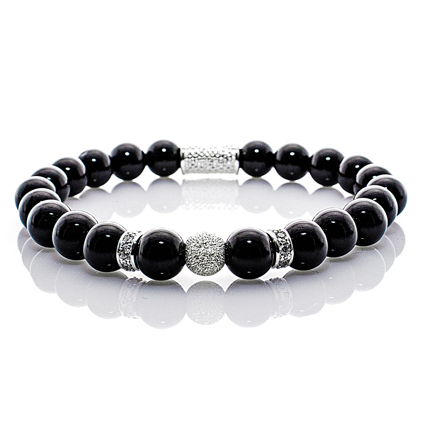 Onyx Perlen Luna 925 Sterling Silber