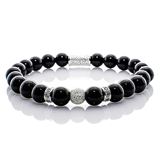 Onyx Perlen Luna 925 Sterling Silber