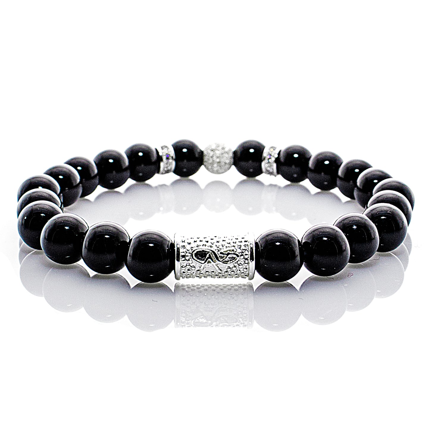 Onyx Perlen Luna 925 Sterling Silber